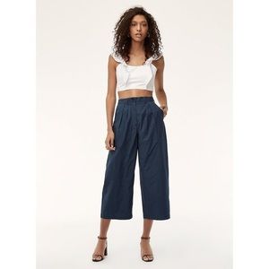 Aritzia wide leg pants in navy